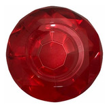 Porta Vela Vidro Cristal Circulo Vermelho