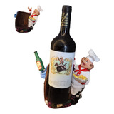 Porta Vinho Cozinheiro Com