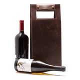 Porta Vinho De Couro Legítimo Wine Bag Presente Alto Padrão