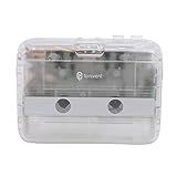 Portable Bt Cassette Player Stereo Auto Reverse M-i-n-i Transparent Tape Player & Fm Radio With 3.5mm Aux Input Adjustable Volume For Home School Travel