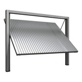 Portão Contrapeso De Aço Galvanizado Com Chapa Frisada Sem