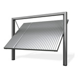 Portão Contrapeso De Aço Galvanizado Com Chapa Frisada
