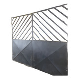Portão garagem Misto Diagonal Chapa Diamantada 2 4x2m