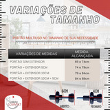 Portão Grade Pet Cerca Segurança Porta 84 A 89cm Portãozinho Aramado Ajustável Para Cães Crianças Corredores Cachorro Cor Branco Reforçado Marca Cozinha Gourmet