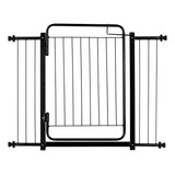 Portão Para Cachorro Pet Grade De Porta Móvel 109 114 Cm Cor Preto