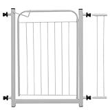 Portão Pet Segurança Para Cães E Bebês Largo 69 A 84cm Com Extensor 10cm Cor Branco