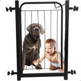 Portão Proteção Escadas Grade Segurança Pet Bebês 60 A 74 Cm