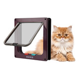 Portas Portinha Para Gato Pet Tam Gg 28cm X 25cm C abas Cor Castanho