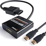 PORTHOLIC Adaptador HDMI N64 Conversor N64 Para HDTV Saída S Video Plug And Play Preto
