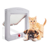 Portinha De Passagem Porta P Gato Cachorro Pequeno Pet Door Cor Branco