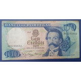 Portugal Bela Cédula 100 Escudos 1965 Escassa