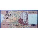 Portugal Bela Cédula 500 Escudos 1989 Bem Escassa