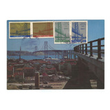 Portugal Lindo Cartão Postal Inauguração Ponte Salazar  1966