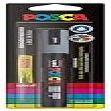 POSCA UNI Caneta Marcador PC 5M Ponta Média Traço De 2 5mm A 6 8mm Cinza Blister Com 1 Unidade