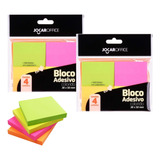 Post It Bloco Adesivo 35x50 8 Unid Coloridos Retangulares