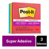 Post it Diversao 76mm X 76mm 3 Blocos De 90 Folhas 3m