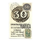 Postal Cultura Filatélica São Paulo 1942