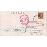 Postal Zeppelin 1930 Carimbo 1 Vôo Espanha Estados Unidos