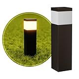 Poste Balizador De Jardim Externo 30CM E27 MF402 Marrom 