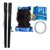Poste Beach Tennis Profissional kit Rede marcação cabo Aço
