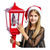 Poste Musical Enfeite Natal Natalino Neve Iluminado Noel