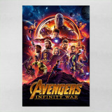 Poster 30x45cm Avengers Vingadores Guerra Infinita