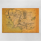 Poster 40x60cm Middle Earth Map