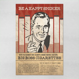 Poster 60x90cm Propaganda Antiga Retro Cigarro