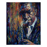 Poster Arte John Coltrane Jazz Sax 30x40cm Plastificado