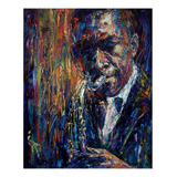 Poster Arte John Coltrane Jazz Sax 30x40cm Plastificado