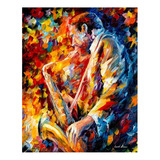 Poster Arte John Coltrane Jazz Sax 50x60cm Plastificado