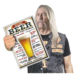 Poster Bebidas Retrô Cerveja Decoração Barber