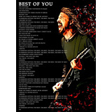 Poster Best Of You By Foo Fighters Decor 33 Cm X 48 Cm