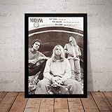 Poster Com Moldura Nirvana Grunge Quadro
