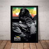 Poster Com Moldura Rasta Bob Marley