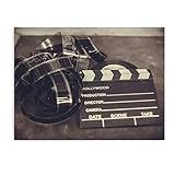 Pôster De Arte Preto E Branco Clássico Antigo Projetor De Filmes Vintage Pôster De Arte Em Tela E Impressão De Imagem De Arte De Parede Moderna Decoração De Quarto De Família 16 X 20 Polegadas 40 X