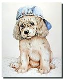 Pôster De Impressão De Arte Para Quarto De Criança Filhote De Cachorro Com Chapéu De Polícia Decoração De Parede Dálmata 40 6 X 50 