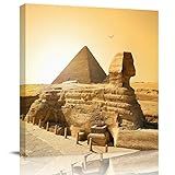 Pôster De Pintura A óleo Em Tela Quadrada Arte De Parede Pirâmides Egípcias 20 X 20 Cm Arte De Parede Em Tela Emoldurada Para Quarto Sala De Estar Escritório Decoração Pronta Para Pendurar