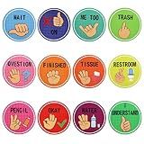 Pôster De Sinais Manuais Para Sala De Aula à Prova D água Cartões Visuais Para Sala De Aula Gestos Manuais Sala De Aula Comunicação Não Verbalmente Decoração De Suprimentos Para Jardim De