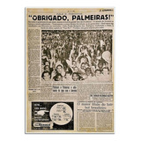Poster Do Palmeiras Jornal De Campeão Mundial 1951 4 