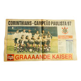 Pôster Jornal Gazeta Corinthians Campeão Paulista