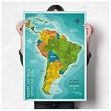 Pôster Mapa América Do Sul E