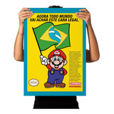Pôster Mario Nintendo Playtronic Revista A2 - 42x59,4cm