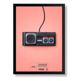Poster Moldurado Game Retrô Controle Master System Quadro
