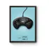 Poster Moldurado Game Retrô Controle Mega Drive Quadro