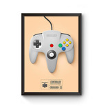 Poster Moldurado Game Retrô Controle Nintendo