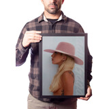Pôster Na Moldura Lady Gaga Foto Quadro Rainha Do Pop