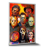 Poster Personagens De Filmes De Terror Pôsteres Placa A5