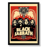 Poster Quadro Com Moldura Black Sabbath Banda Arte