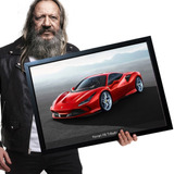Poster Quadro Com Moldura Ferrari F8